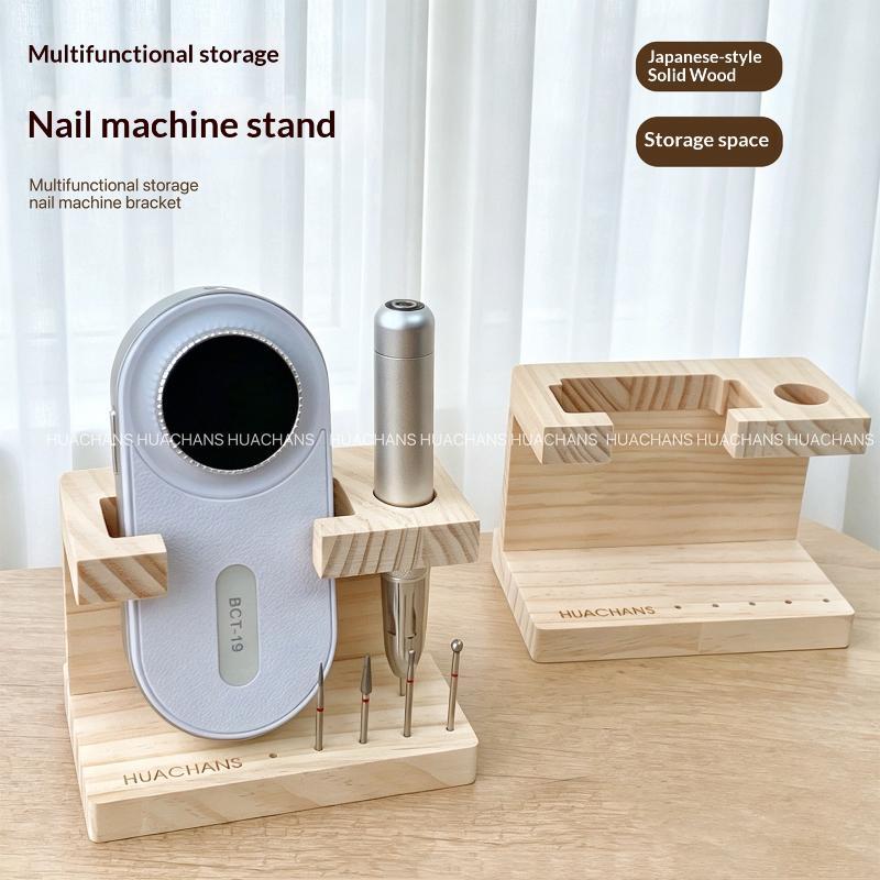 Nail Drill Machine - ที่เก็บดอกสว่านเจาะเล็บไม้แบบพกพา 1 ชิ้น ชั้นวางเก็บอุปกรณ์ทำเล็บสำหรับการเดินทาง ใช้ในบ้าน หรือทำเล็บ