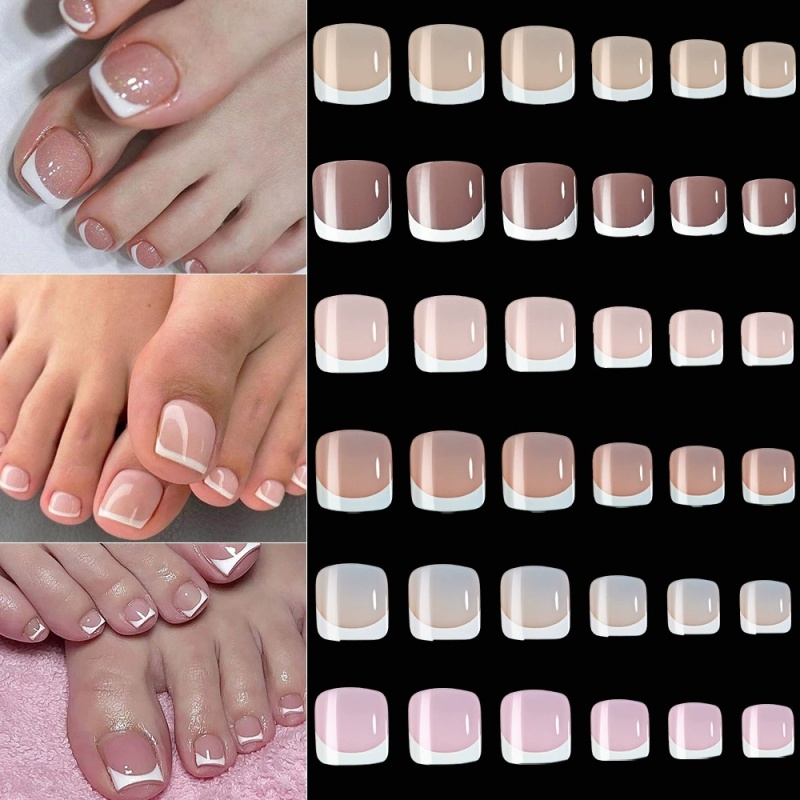 120 ชิ้น เล็บปลอมทรงเหลี่ยมแบบ - Nail Art Ombre บทวิจารณ์และราคา