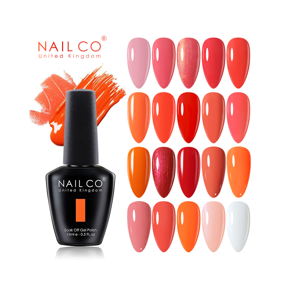 NAILCO 15Ml สีส้มสีแดงสีชมพูสี - Nail Art Orange บทวิจารณ์และราคา