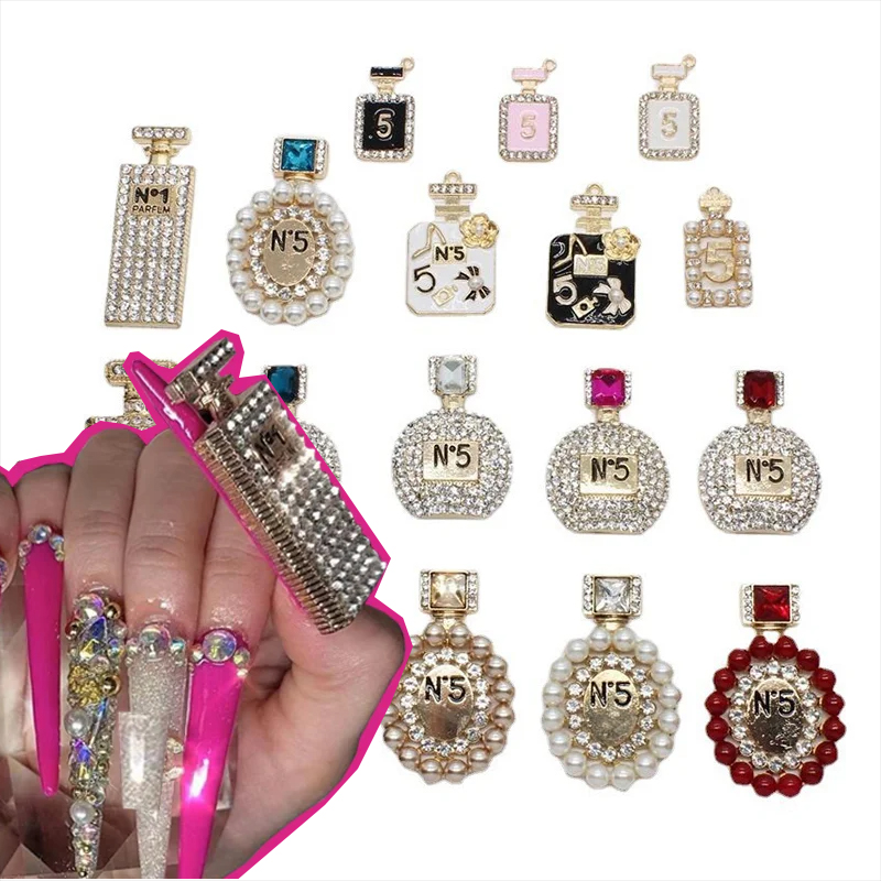 2PC ขนาดใหญ่หรูหรากลิ่นหอมเล็ก - Nail Art Valentines Day บทวิจารณ์และราคา