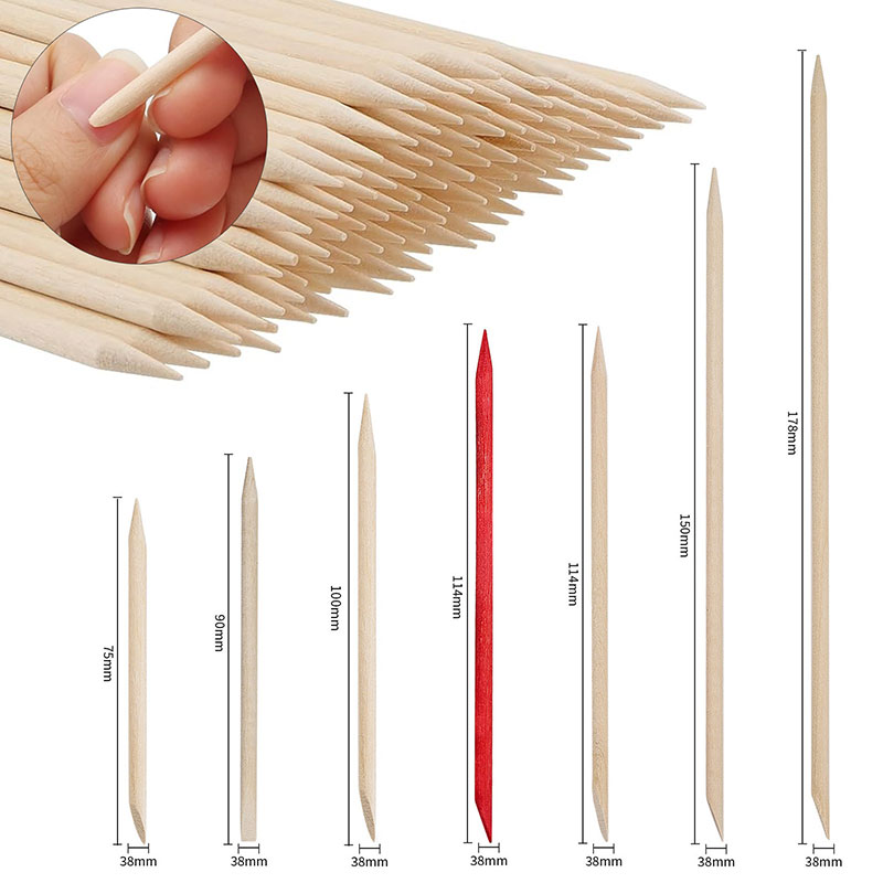 100 ชิ้น Cuticle Pusher Remove - Nail Art Orange บทวิจารณ์และราคา