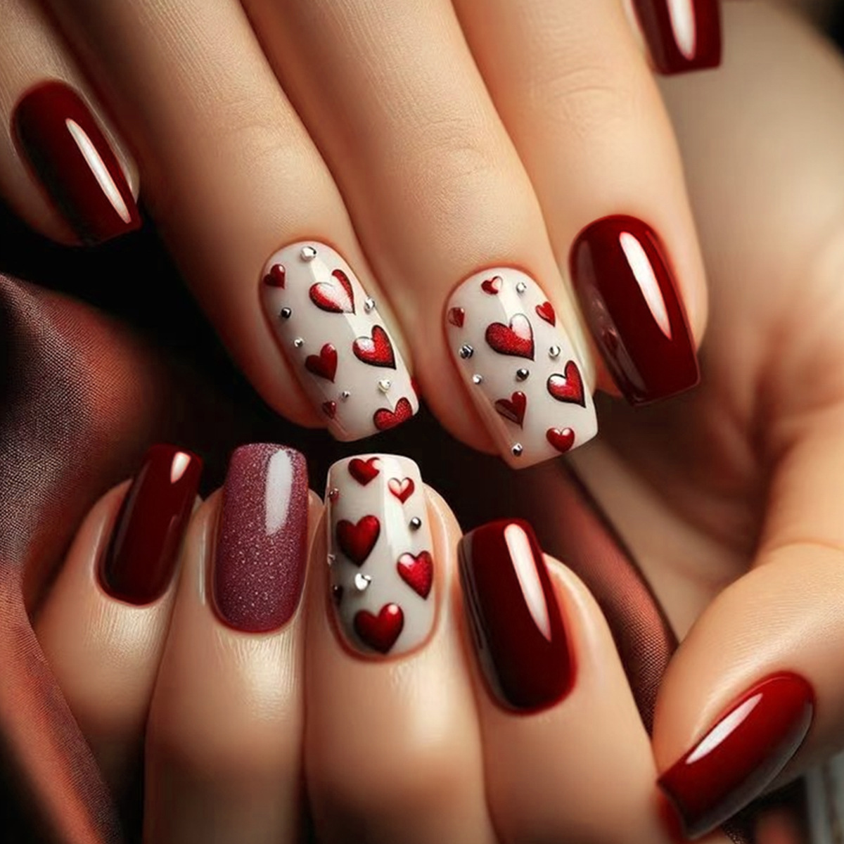 เล็บปลอมแบบกดติด 24 ชิ้น สีฟ้า - Nail Art Press On บทวิจารณ์และราคา