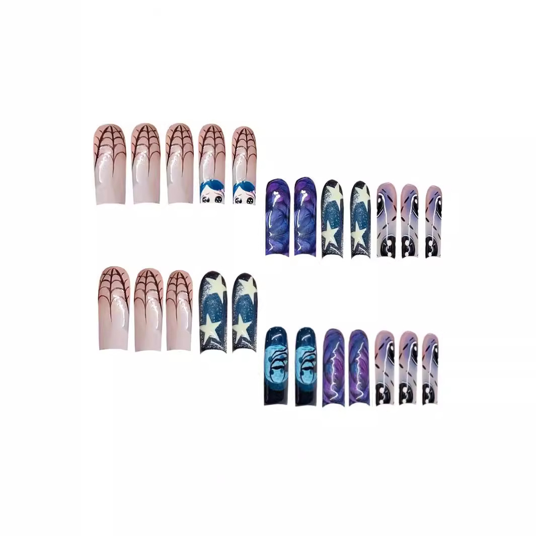 ที่กดเล็บลายกราฟฟิตีรูปดาว Y2k - Nail Art Press On บทวิจารณ์และราคา