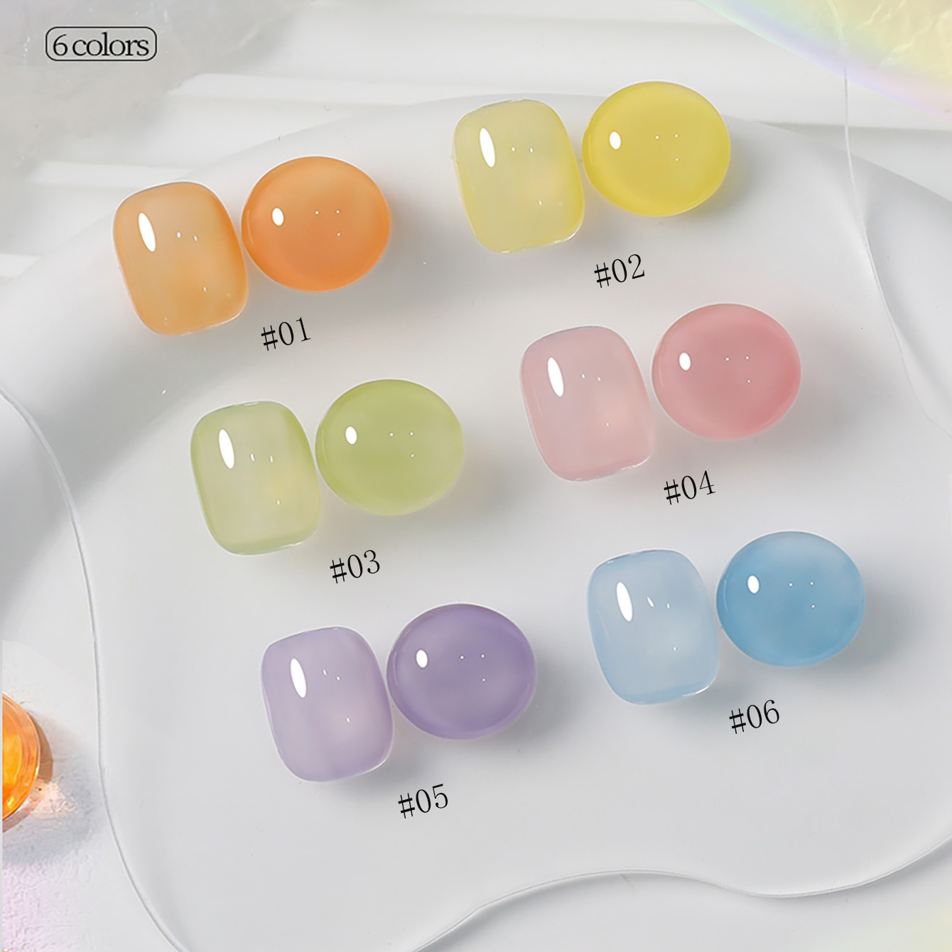 1-6 ชิ้น PSK ใหม่มาการอง แคนดี - Nail Art Orange บทวิจารณ์และราคา