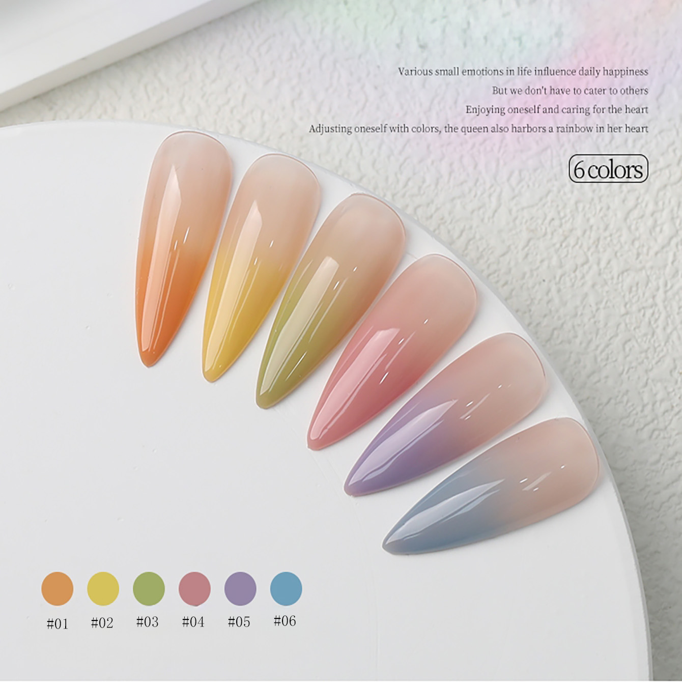 1-6 ชิ้น PSK ใหม่มาการอง แคนดี - Nail Art Orange บทวิจารณ์และราคา