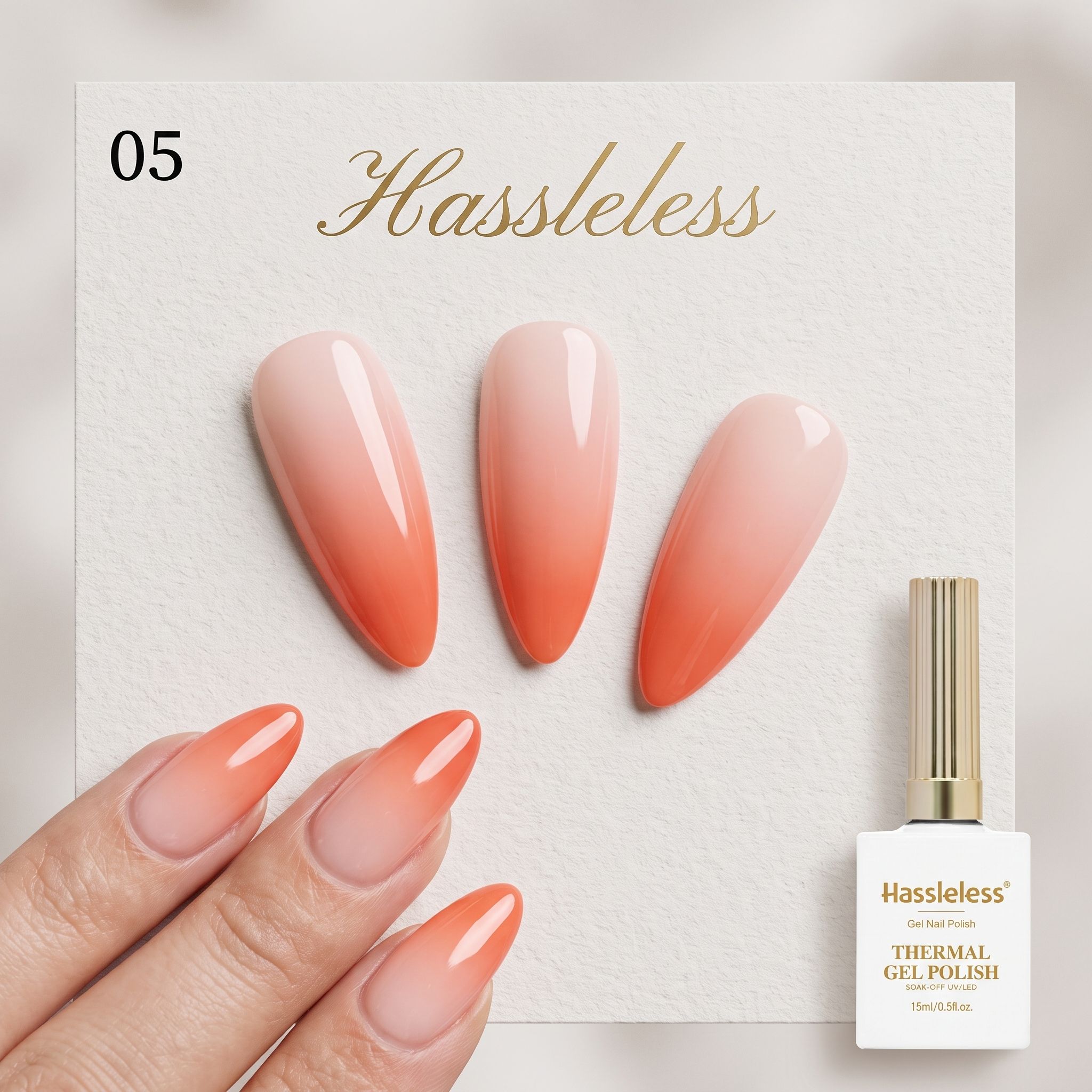 ยาทาเล็บเจลเปลี่ยนสีตามอุณหภูม - Nail Art Orange บทวิจารณ์และราคา